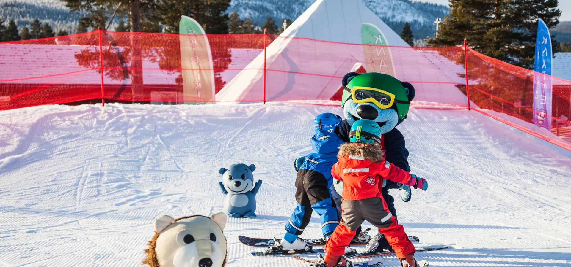 Children with our mascot Loffe